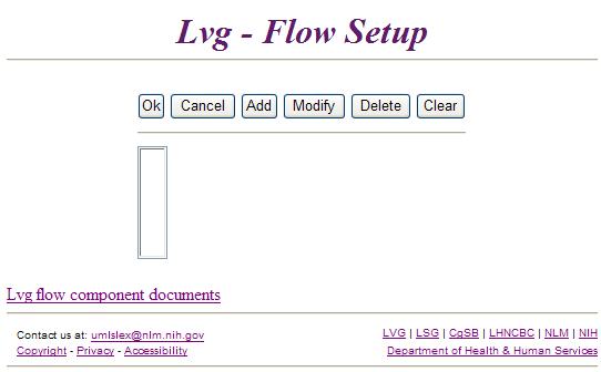 Lexical Web Tools - Lvg Flow Options